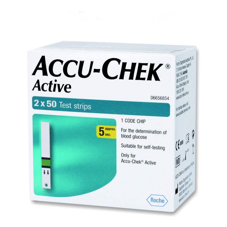 [ROCHE_ACCU_ACTIVE_100_STRIPS] Accu-Chek Active Test Strips (Box of 100)