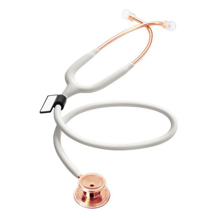 [MDF_STETH_MDF777RG29] MDF MD One Stainless Steel Premium Dual Head Stethoscope - Rose Gold White (MDF777RG29)