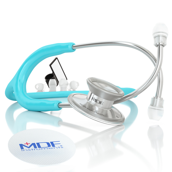 MDF Acoustica Lightweight Dual Head Stethoscope- Pastel Blue (MDF747XP03)