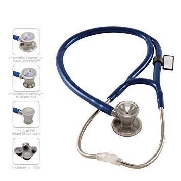 [MDF_STETH_MDF797DD04] MDF ProCardial Core Cardiology Stainless Steel Dual Head Adult-Pediatric Stethoscope - Navy Blue (MDF797DD04)