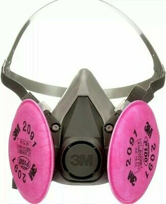 3M Reusable Respirator 6200 with Cartridges 2091