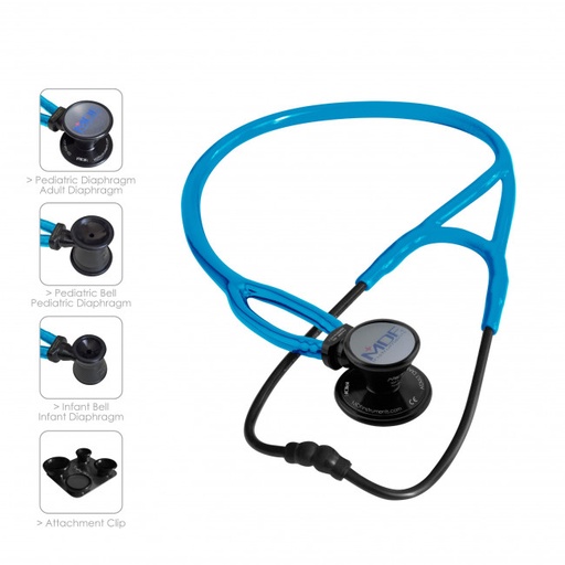 [MDF_STETH_MDF797XB14] MDF ProCardial ERA Lightweight Cardiology Dual Head Stethoscope- Black and Bright Blue (NoirNoir S.Swell) (MDF797XB14)