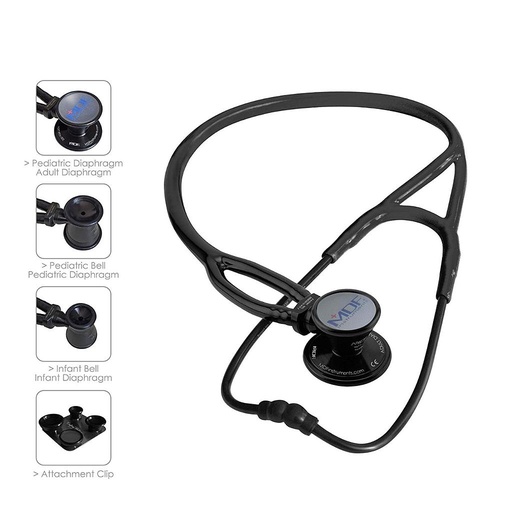 [MDF_STETH_MDF797XBO] MDF ProCardial ERA Lightweight Cardiology Dual Head Stethoscope- All Black (MDF797XBO)